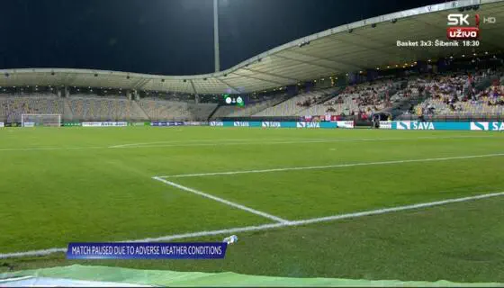 UEFA Conference League match suspended. What happened?