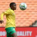 Banyana Banyana's Bambanani Mbane scores the equslier against Tanzania at WAFCON in Morocco 