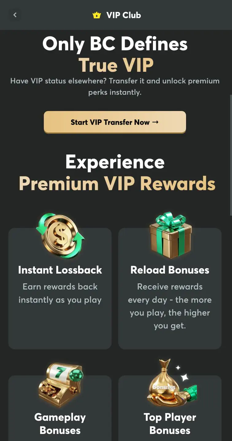 BC.Game VIP ĐĄlub
