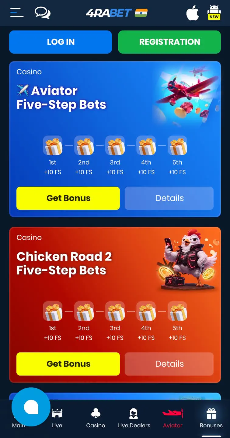 bonuses 4Rabet