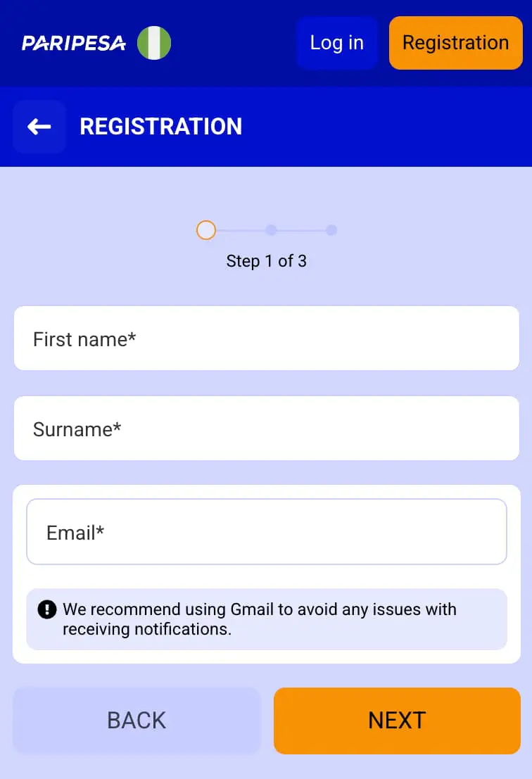 PariPesa registration