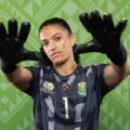 Banyana Banyana goalkeeper Kaylin Swart gives a picture of a team ready to beat Burkina Faso 
