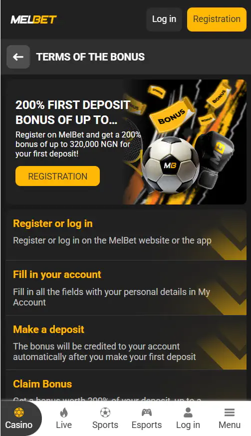 Melbet welcome bonus for sports betting