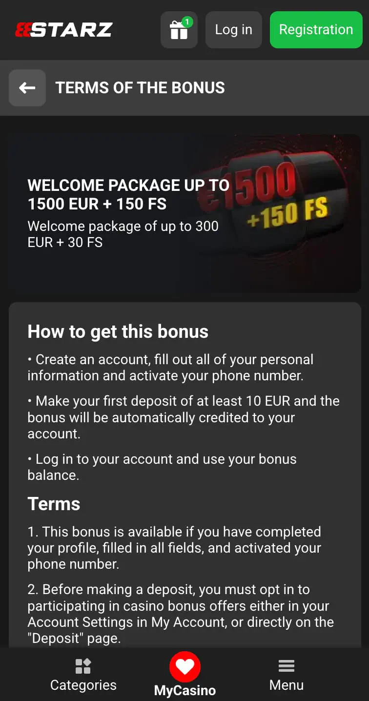 888starz casino bonus