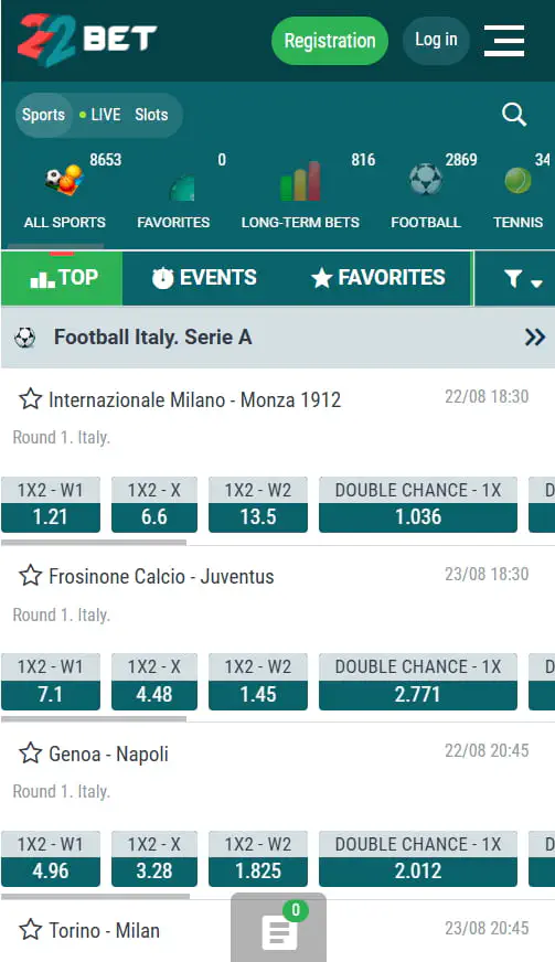 22Bet Uganda Sports