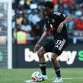 Man of the Match Thapelo Mokobodi relishes the opportunity to score his first goal for Orlando Pirates