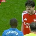Wasn't that a red? Rice kicked a Brighton player and got away with a yellow. VIDEO