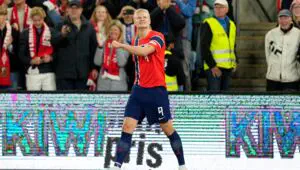 He scored AGAIN! Haaland bags a brace and hits 64 goals for Norway