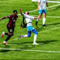 You have to see this! Football's longest-haired player earned two red cards for opponents in the CONCACAF Nations League. VIDEO