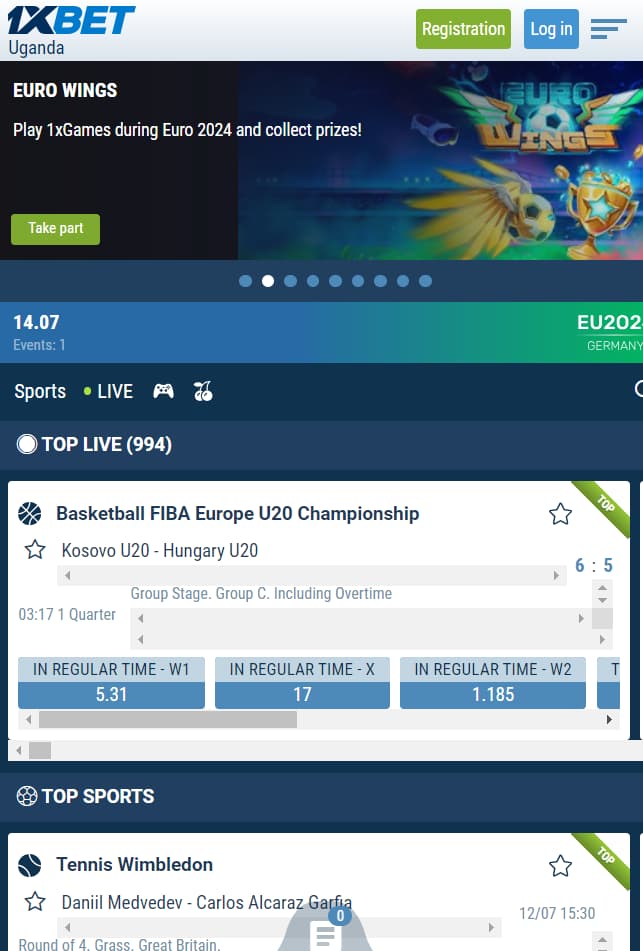1xBet Mobile Version