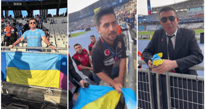 UEFA responded to the scandal with the Ukrainian flag at the Champions League final