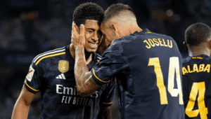 Joselu laughs at Bellingham's ability to speak Spanish