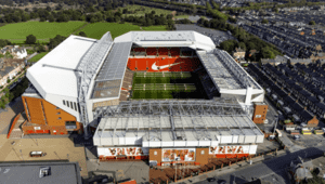 PHOTO. Liverpool fans display Palestinian flags at Premier League match