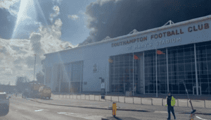 PHOTO. Southampton Match Postponed Due to Major Fire Near Stadium