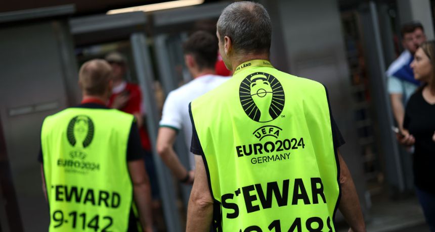Stewards brutally kicked a fan during a Euro 2024 match. The police