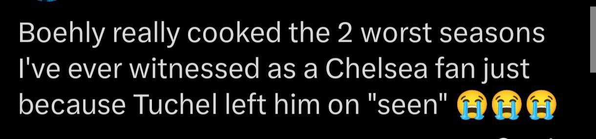 Chelsea fans' response to the tenth league defeat
